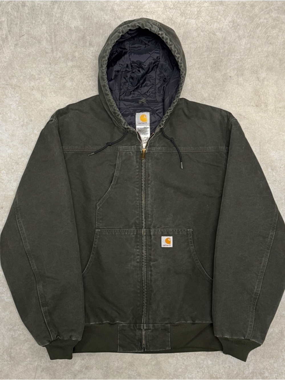 Vintage Carhartt Green Hooded Jacket